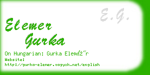 elemer gurka business card